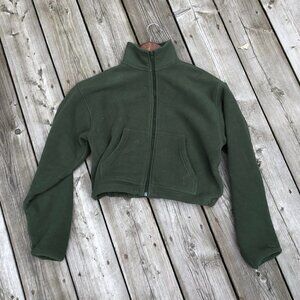 TNA Full Zip Bomber Jacket XXS Olive Green